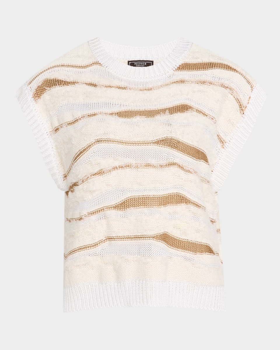 Fuzzy Intarsia-Knit Sweater
